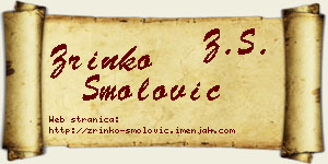 Zrinko Smolović vizit kartica